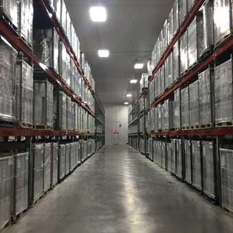 Cold items stored in Senko warehouse