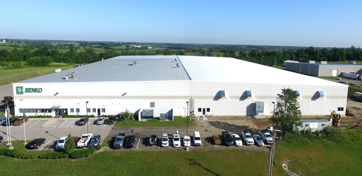 aerial view of Senko Kentucky warehouse
